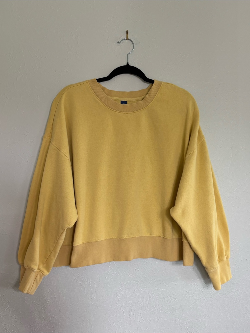 Old Navy Sunflower Yellow Cropped Crewneck Sweatshirt